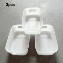 1/3/6个装塑料收纳盒，多用途整理盒 - 桌面收纳盒，杂物收纳盒，适合存放化妆品、零食等 - 耐用塑料收纳架，适用于厨房、浴室和宿舍台面