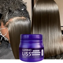 250g,Protein Hair Straightening Cream, Nourishing Hair Strands With Protein, Creates A Lustrous Look, Smooth And Soft Hair, Strengthens Hair, Reduces Frizz And Split Ends,Promotes Healthy Hair Quality - 紫色 - 查看 4