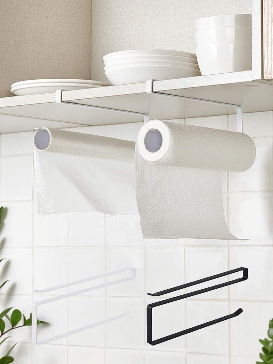 KitchenStorageRack,NoDrilling,KitchenRollHolder,WallMountedKitchenRollHolderForKitchen,Bathroom,Cupboards,1PCKitchenPaperRollHolder,