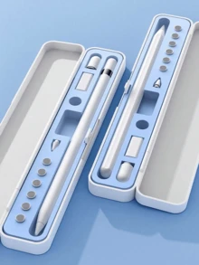 Étui de protection, adaptateur et boîte de rangement pour le stylet Apple Pencil de 1ère et 2ème génération. Étui de transport compact et élégant pour le crayon tactile iPad (le crayon et les accessoires ne sont pas inclus)