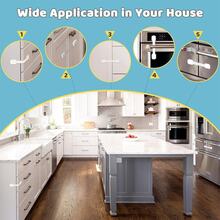 1/4pcs Cabinet Lock, Drawer Lock, Adjustable, Suitable For Cabinets And Drawers, No Drilling Required. - White - View 5