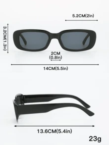 6pcs/Set Square Frame Fashion Glasses, Fashionable & Unique Style For Teens And Young Adults - Multicolor - View 6
