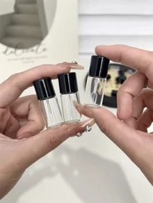 Mini Glass Travel Bottles For Liquid Foundation & Concealer, 4ml/0.13oz - Portable Cosmetic Containers With Twist-Top Caps, Fragrance-Free, Ideal For Makeup Samples & Toiletries Toiletry Bag Wash Bag Toiletry Travel Bag Makeup Storage Beach Beach Bag Vacation Holiday Essentials School Supplies Travel Essentials Ladies For College Dorm Bathroom Camping Accessories Perfume For Women Perfume For Men Perfume - Multicolor - View 12