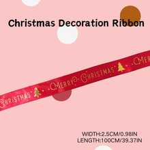 Panglică decorativă de Crăciun - 100 cm - pentru ambalare cadouri lucrate manual, decorațiuni de Crăciun - Multicolor - Vizualizare 9