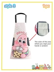 SpongeBob SquarePants 1/2 piezas Delantal de Bob Esponja para niñas de secundaria, nuevo delantal de ropa de trabajo con diseño de dibujos animados lindos para fiesta, la mejor decoración para crear un ambiente festivo con buenos amigos - Multicolor - Ver 13