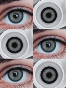 Lalens Galaxy 蓝色美瞳，适合深棕色眼睛，自然蓝色，半年抛型；Norko 蓝色美瞳 | 6 个月抛型，日戴型，2 片装软性隐形眼镜 - 星空藍 - 查看 4