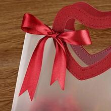 5个心形礼品袋，适用于情人节、婚礼、礼品包装（不含蕾丝蝴蝶结） - 彩色 - 查看 4