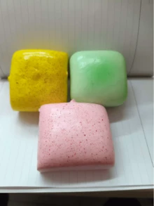 Mini Realistic Cube Toast Squeeze Stress Relief Toy, Soft & Slow Rebound Material, Your Portable Mood Regulator! Office Essential Squeeze Toy, Best Companion For Work, Study, Watching Shows, Holiday & Party Gifts - Multicolor - View 8