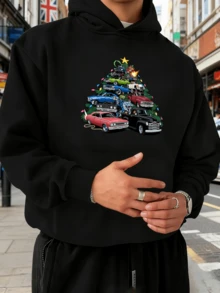 Hooded Sweatshirt Men In Spring And Autumn, Soft Fabric, Suitable Home And Outing - Black - View 1