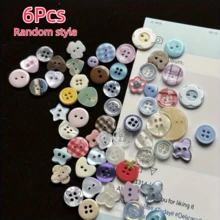6/12/18/24/30/36/42pcs High Gloss Colorful Resin Buttons, Cute & Fresh DIY Handmade Jewelry Decorative Accessories, Suitable For Clothing Design, Sweaters, Hats And Crafts - Multicolor - View 15