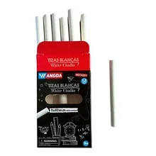 Pack de Gises Blancos de Alta Calidad para Escuela, Oficina y Hogar – Incluye Gises Resistentes al Quebrado, con Trazos Suaves, Uniformes y de Gran Cobertura; Ideales para Pizarrones, Manualidades o Escritura Creativa, con Fórmula Antipolvo que Brinda Limpieza, Comodidad y Precisión en Cada Uso - Blanco - Ver 3