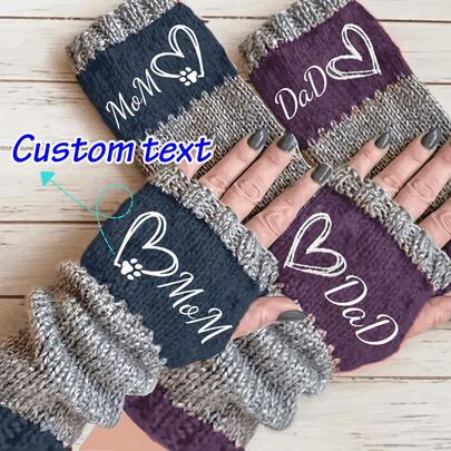 These Fingerless, Thumbhole-Open Knitted Gloves Are Made Of Warm And Comfortable Fabric. Stylish, Warm, Elastic, And Decorative, They Are Perfect For Autumn And Winter. These Fashionable And Warm Knitted Gloves With Embroidered Details Are A Great Gift For Mothers, Grandmothers, And Maternal Grandmothers.