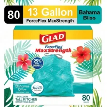 ☀️80 Count - Glad ForceFlex MaxStrength Tall Kitchen Drawstring Trash Bags, 13 Gallon Size Fits Standard Kitchen Trash Cans,  Securing (No Spills Or Odors)/Small Flap Tie Trash Bags - 4gal - 30ct-Kitchen | Kitchen Organization And Storage | Kitchen Accessories | Plastic Bags | Bolsas De Plástico | Home Essentials | Home Decor | Kitchen Decor | Bathroom Decor And Accessories | Trash Bags | Bathroom | Bag | Bolsas De Basura - 彩色 - 查看 11