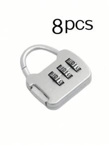 5pcs Premium Metal Combination Lock 3 Digit Password Combination Padlock Suitcase Luggage Metal Code Lock Mini Anti-Theft Locks Drawer Lock Ideal For Secure Travel Accessory For Gym Lockers, Luggage, And Backpacks, Portable