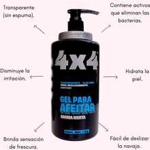 Gel para afeitar menta, brinda visibilidad al momento de rasurar ya que no genera espuma 4X4 - Negro - Ver 2