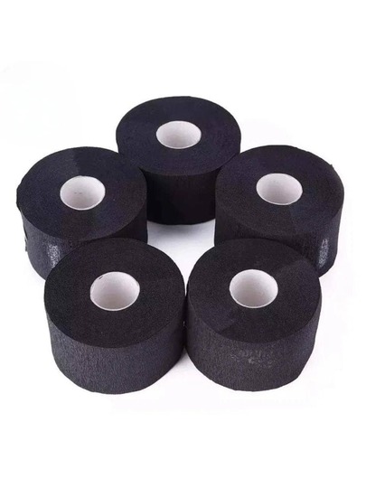 AliLeader Barber Professional Black Neck Paper Barber Disposable Tissue Collar Tapes Salon Hairdressing Necks Covering Tools Accessories