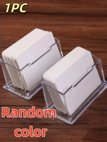 1/3个亚克力名片夹，高品质轻巧耐用简约设计，适合办公室和家庭使用，是送给专业人士和学生的完美礼物 - 加厚创意透明桌面收纳前台名片夹（颜色和款式随机）