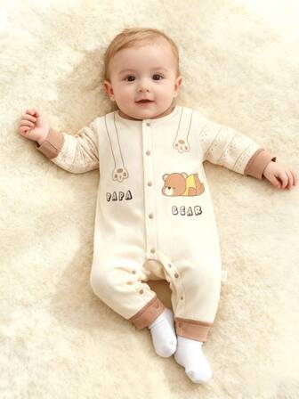 Newborn Baby Milk Velvet Jumpsuit, Warm And Comfortable Infant Romper, Suitable For Autumn/Winter