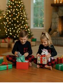 Young Girls Pajamas - Rojo y Negro - View 4