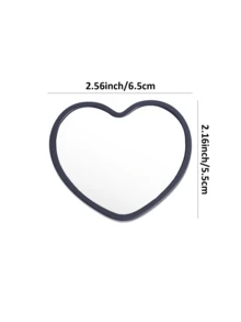 12pcs Heart-Shaped Mini Mirrors, Polished Finish, Plastic Frame, Tabletop Mount, Unscented, Flower Theme, Portable, No Electricity Needed, Portable Mirrors | Stylish Tabletop | Durable Mirrors, Cute Compact Mirror, Perfect For Birthdays, Weddings, Halloween Party Decorations, Wedding Favors, Party Favors,Cheap,Stocking Stuffers,Makeup,Makeup Tools,Cheap Stuff,Gifts,Gifts For Women,Christmas Gifts - Multicolor - View 6