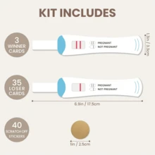 38 Pcs, Funny Scratch Off Game Cards, Pregnancy Test Shaped Lottery Tickets For Parties, Mom-To-Be Shower Activity Props, Gender Reveal Celebration Supplies, Gathering Novelty Gag Cards - Multicolor - View 10