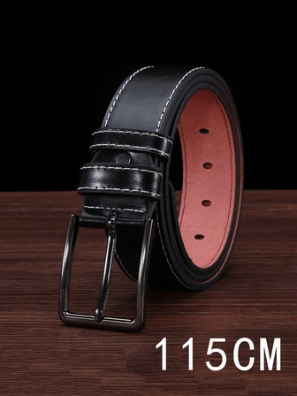 1pc Men's Casual Buckle Belt, Suitable For Daily Life In Summer, School In Autumn, Autumn, Halloween In Autumn/Winter, Suitable For Teenagers, Young Men, Casual, Outdoor, Sports, Holidays, Graduation Gifts, Birthdays, Daily Wear