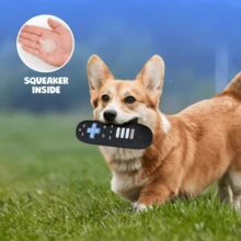 1 brinquedo de tecido realista com controle remoto para mastigar e emitir som, brinquedo interessante para cães, fofo para filhotes e cães adultos, material de poliéster durável, adequado como presente de aniversário para cães de pequeno, médio e grande porte, brinquedo interativo para mastigar e emitir som para animais de estimação - Multicolorido - Ver 9