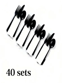 100pcs/Set Disposable Cutlery Set, Individually Packaged, Includes: 100 Forks, 100 Knives, 100 Spoons, 100 Napkins, 100 Toothpicks, Suitable For Holidays, Weddings, Banquets, Parties, BBQs, Vacations, Picnics, Camping, Bachelor Parties, Restaurants, Takeout, Etc. - Multicolor - View 19