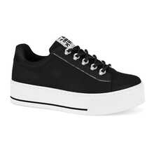 Ramarim Women's Platform Glitter Sneakers - Casual, Comfortable, Original - 黑色 - 查看 1