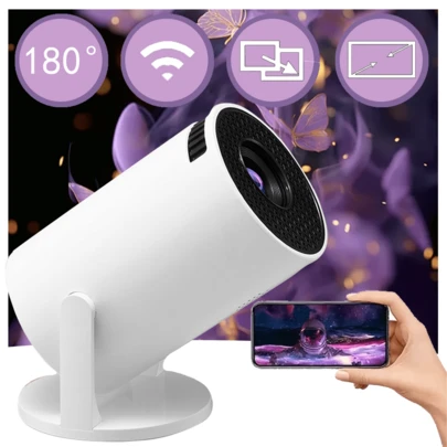 1 جهاز عرض صغير محمول، جهاز عرض USB، يدعم الدقة العالية، جهاز عرض ذكي، تصحيح أفقي تلقائي، قابل للدوران 180 درجة للاستخدام الخارجي، يعمل بنظام أندرويد 11، جهاز عرض صغير مناسب للهاتف الذكي/عصا التلفزيون/الكمبيوتر المحمول، جهاز عرض صغير لاسلكي/سلكي منزلي صغير عالي الدقة، مناسب لأي مناسبة