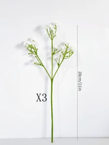 1pc/3pcs/6pcs/12pcs Artificial Baby's Breath Flower Bouquet, Multi-Stem Design, 28cm Realistic Floral Decor, Suitable For Wedding, Valentine's Day, Birthday, Anniversary, Home, Desk, Bedroom, Bathroom, Room Decoration, Autumn - Multicolor - View 12