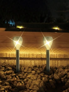 10 luces solares para césped de exterior, resistentes al agua y a las heladas, con batería de 400 mAh, ideales para lámparas de mesa, de jardín y de patio. - 20 piezas - Luz cálida - Ver 9