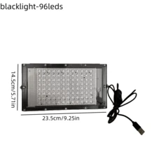 1pc 50/96/144 LED Purple Light - With USB Plug, Adjustable Angle Up To 120°, Glow Party Light, Stage Lighting, Halloween, Body Painting, Fluorescent Poster, Neon Light, Glow In The Dark Neon Light, Stage Light - Black - View 14