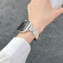 This Genuine Leather Watch Band Is Compatible With 38/40/41/42/44/45/46/49mm Watch Cases, And Also Compatible With Ultra/SE11/10/9/8/7/6/5/4/3/2/1 Model Watches.