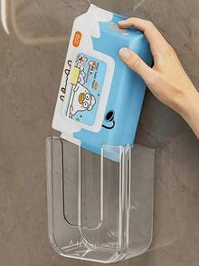 1个免钻孔壁挂式卫生巾收纳架 - 多功能收纳，可存放卫生纸/卫生巾/其他必需品，节省空间，适用于浴室/卧室，圣诞礼物 - 彩色 - 查看 9