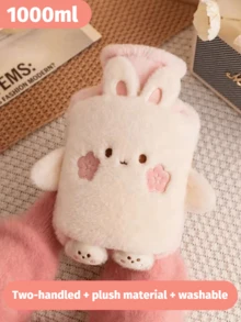 Cartoon Plush Water Filling Hot Water Bottle Cute Thick Warm Handbag Water Filling Hot Water Bag, Women's Valentine's Day, Christmas Gift Birthday Boyfriend Girlfriend