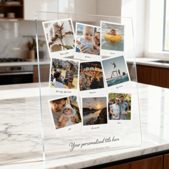 1pc Personalized Acrylic Plaque Custom Photo And Text Couple Unique Gift For Her/Him, Ideal For Valentine's Day, Mother's Day, Birthdays, Anniversaries, Graduation, Weddings, Father's Day, Valentine Day Decor Ornamental Fashionable For Daughter