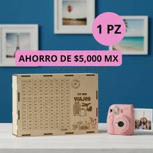 ALCANCÍA DE AHORRO PARA MI VIAJE MDF 3 MM, ARMABLE. DECORACIÓN PARA HOGAR Y PROPÓSITOS DE METAS, PROPÓSITO DE INICIO DE AÑO , ORGANIZADOR DE DINERO , AÑO NUEVO - Multicolor - Ver 4