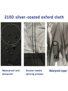 For Winter Courtyard Outdoor Dust-Proof, Sunshade And Snow-Proof Furniture, Chairs, Courtyard Umbrellas, Oxford Cloth Eggshell Covers, Waterproof Covers, Outdoor Hanging Chairs, Dust-Proof Covers, Zipper Hanging Chairs And Swings - Black - View 5