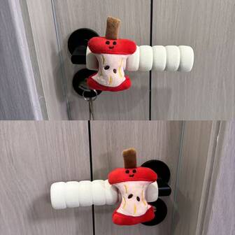 1/2 Pcs Cute Apple Core Door Handle Protective Cover, Anti-Collision, Ins Anti-Static, Bedroom Gloves, Home Decoration, Bump-Proof Gift