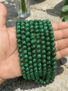 15 Inches 4/6/8/10/12mm Natural Turquoise Round Beads, Healing Stones For Emotional Healing, Negative Energy Protection, Suitable For DIY Jewelry Making, Bracelets, Necklaces, And Handmade Stone Accessories - Green - View 7