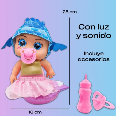 Muñeca Llorón con Luz Sonido y Accesorios, Variedad de Modelos