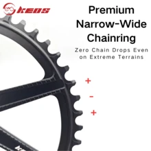 Đĩa xích hẹp-rộng KEOS gắn trực tiếp CNC AL7075 dành cho đĩa xích đơn CANNONDALE FSA 32-48T - màu đen - Xem 4
