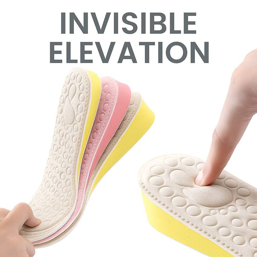 زوج من نعال EVA للنساء، نعل داعم للقوس، نعل زيادة الارتفاع غير مرئي (نعل زيادة الارتفاع، خفيف الوزن، يمكن تقليمه)