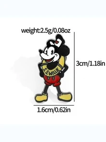 经典米奇复古初代金属徽章，粉丝必备收藏品，经典卡通人物胸针，日常通勤服饰配饰，馈赠亲友的精美礼物，多种款式可选，新年礼物，节日主题派对礼品，情人节礼物 - 彩色 - 查看 11