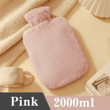 1pack 2000ml Premium Faux Fur Hot Water Bottle For Soothing Pain Relief And Comfort - Ideal For Neck, Back, Shoulder, Legs, And Menstrual Cramps (Due To Different Batches, The Lines And Color May Vary. We Apologize For Any Inconvenience Caused) - Multicolor - View 16