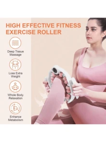 14 دورة من أسطوانة تدليك الساق - لاسترخاء عضلات الساق، استرخاء مسالك الساق، هدايا للنساء والرجال، اكسسوارات اللياقة البدنية | تصميم إرجونومي | بناء متين، أسطوانة ذيل السمكة - متعدد الألوان - مشاهدة 2