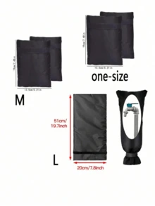 1pc Faucet Cover, Outdoor Faucet Freeze Protection, Insulated Faucet Jacket To Prevent Pipes From Freezing, Dust-Proof And Waterproof