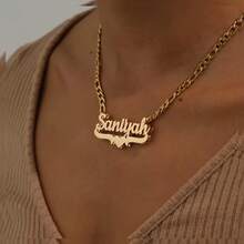 Customized Stainless Steel Double Layer Necklace, Heart & English Letter Clavicle Chain Pendant Jewelry, Ideal Gift For Couples, Friends, Family, Mother's Day - Multicolor - View 3