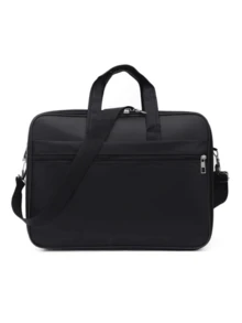 1pc Fashionable Versatile New Large Capacity Men's Bag, Commuter Briefcase Laptop Bag Bible Bag Office Bag Laptop Case - Black - View 4